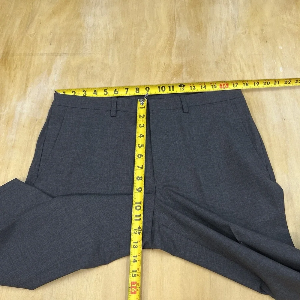 Cole Haan Suit Mens 42L Long Slim Fit Pants 35x29 Wool Stretch Charcoal